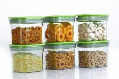 FreshLock: Square Shaped Storage Containers | Premium Quality | Air Tight |600ml (Pack of 6)